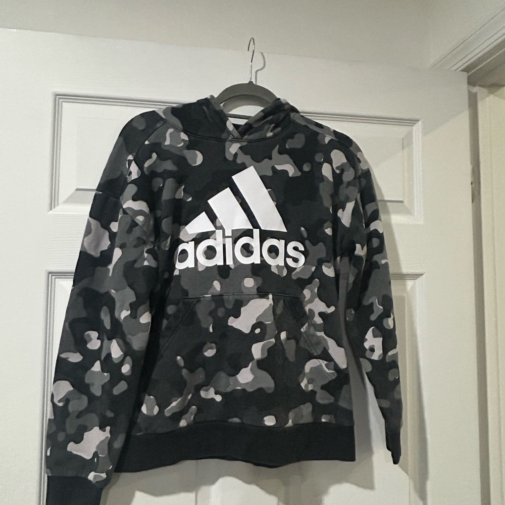 adidas Kids Matching Set - Black and Gray Camo